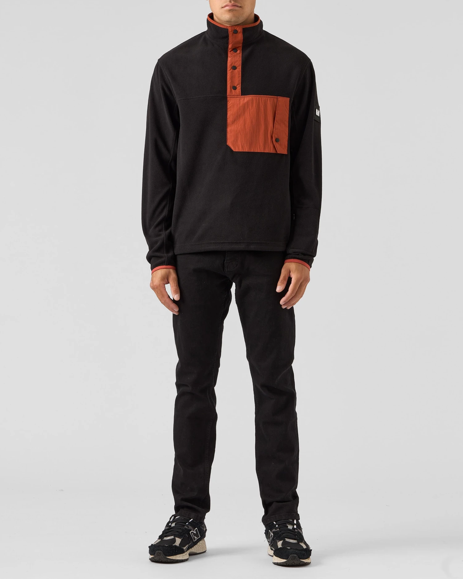 Weekend Offender Cruz Polar Fleece Black/Orange Peel 3 Weekend Offender Cruz Polar Fleece Black/Orange Peel - Image 3