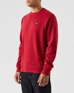 Weekend Offender Ferrer Sweatshirt Scarlet Red -Warm Knit Wear Sales SWAW2309 FERRER SCARLET 0360