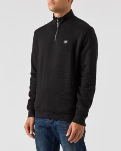Weekend Offender Faraone Quarter Zip Sweatshirt Black -Warm Knit Wear Sales SWAW2310 FARAONE BLACK 0418