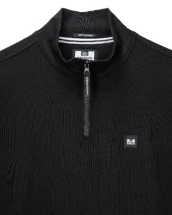 Weekend Offender Faraone Quarter Zip Sweatshirt Black -Warm Knit Wear Sales SWAW2310 FARAONE BLACK 4477