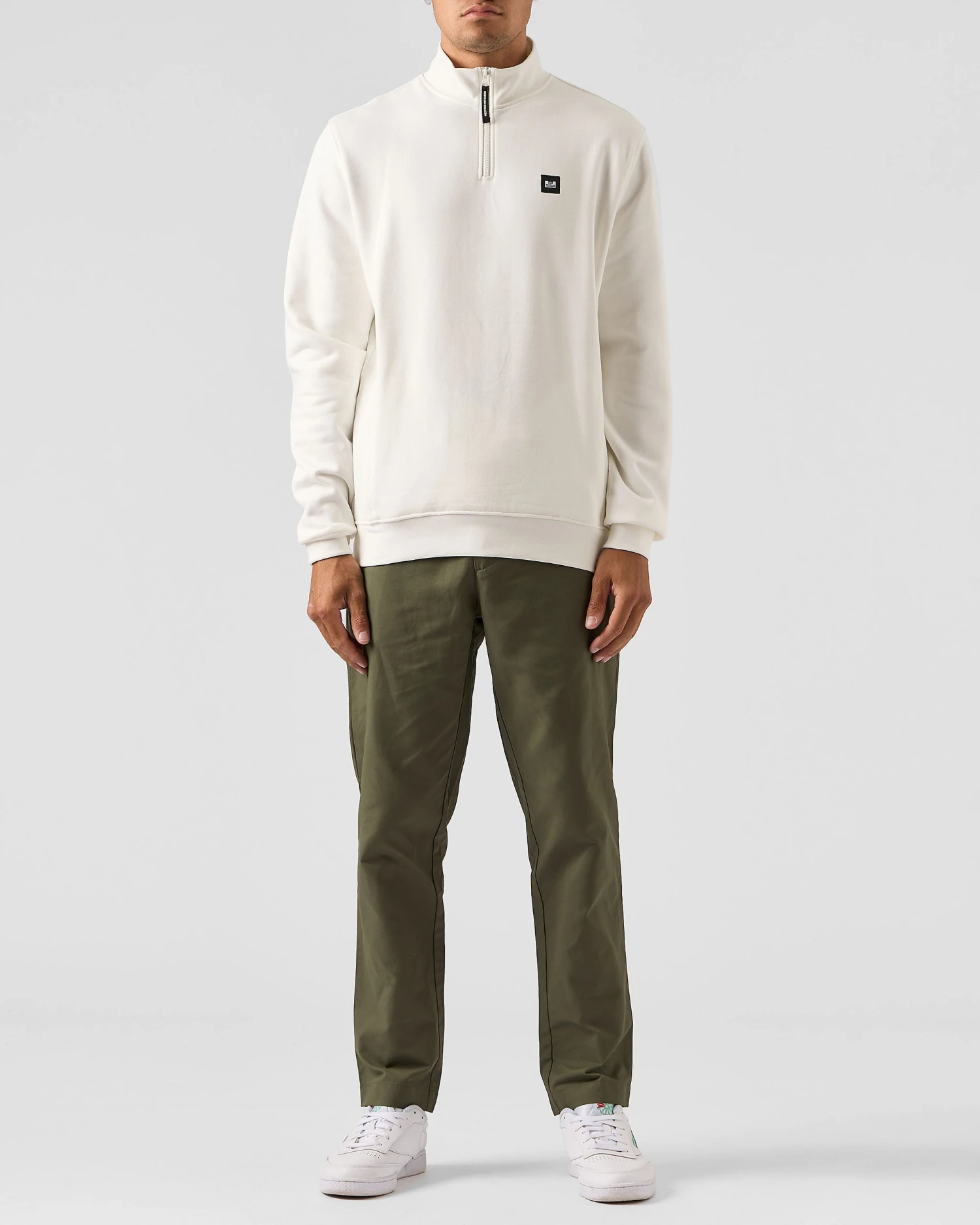 Weekend Offender Faraone Quarter Zip Sweatshirt Winter White 2 Weekend Offender Faraone Quarter Zip Sweatshirt Winter White - Image 2