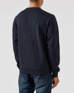 Weekend Offender Vega Sweatshirt Navy/Blue House Check -Warm Knit Wear Sales SWAW2312 VEGA NAVY BLUE CHECK 0035