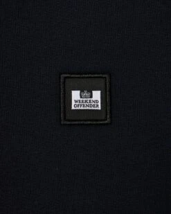 Weekend Offender Vega Sweatshirt Navy/House Check -Warm Knit Wear Sales SWAW2312 VEGA NAVY HOUSE CHCK 0220