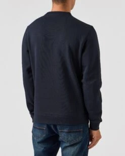 Weekend Offender Vega Sweatshirt Navy/House Check -Warm Knit Wear Sales SWAW2312 VEGA NAVY HOUSE CHECK 0032