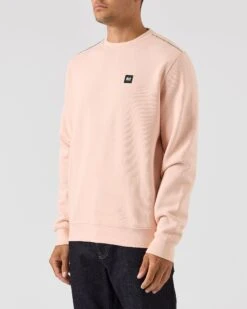 Weekend Offender Vega Sweatshirt Peachy/House Check -Warm Knit Wear Sales SWAW2312 VEGA PEACHY HOUSE CHECK 0139 MODEL
