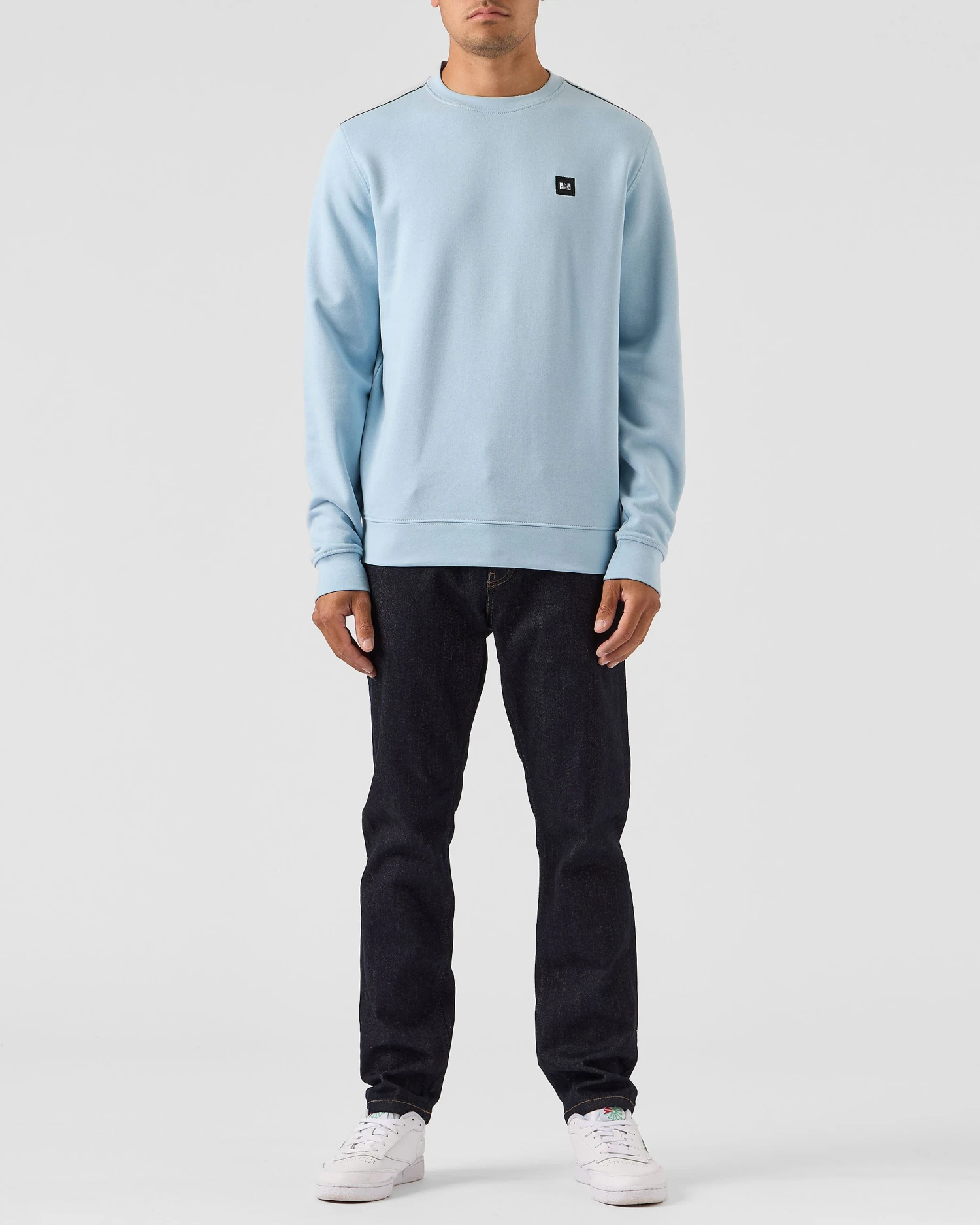 Weekend Offender Vega Sweatshirt Winter Sky/Blue House Check 2 Weekend Offender Vega Sweatshirt Winter Sky/Blue House Check - Image 2