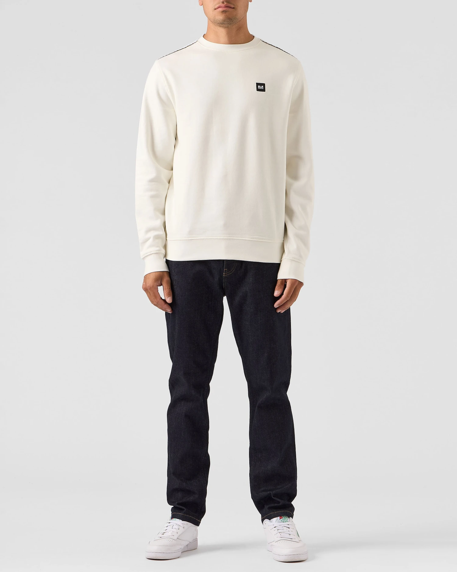 Weekend Offender Vega Sweatshirt Winter White/House Check 2 Weekend Offender Vega Sweatshirt Winter White/House Check - Image 2
