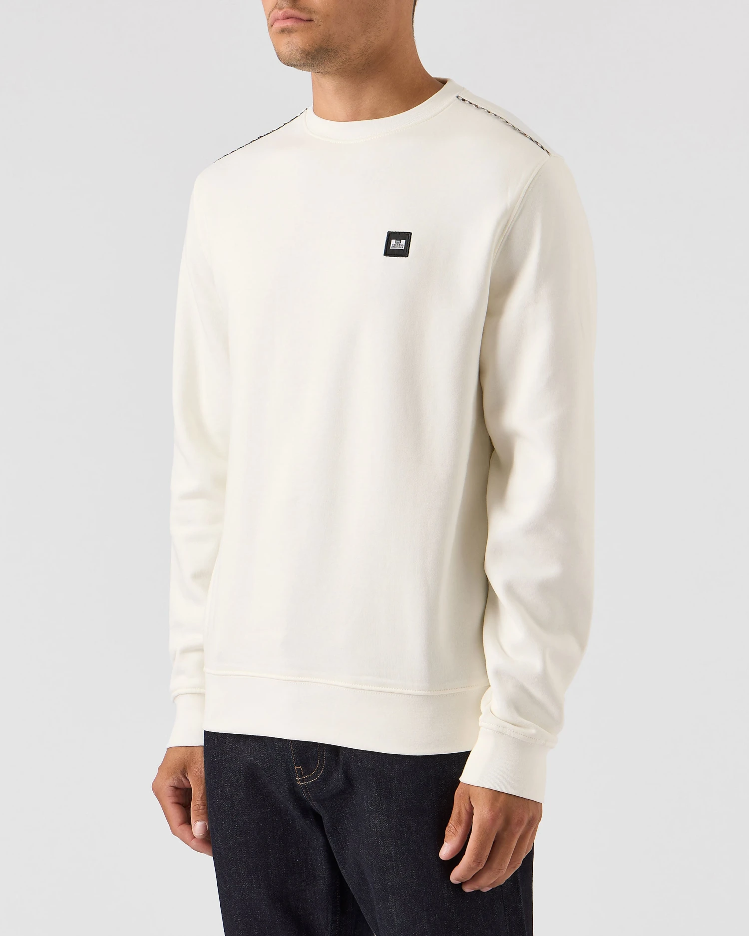 Weekend Offender Vega Sweatshirt Winter White/House Check 3 Weekend Offender Vega Sweatshirt Winter White/House Check - Image 3