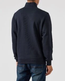 Weekend Offender Matisa Quarter Zip Sweatshirt Navy/Blue House Check -Warm Knit Wear Sales SWAW2313 MATISA NAVY BLUE CHECK 0026