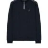 Weekend Offender Matisa Quarter Zip Sweatshirt Navy/Blue House Check