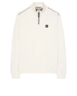 Weekend Offender Matisa Quarter Zip Sweatshirt Winter White/House Check