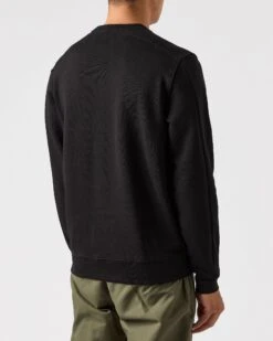 Weekend Offender Adiel Mesh Pocket Sweatshirt Black -Warm Knit Wear Sales SWAW2316 ADIEL BLACK 0472