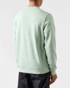 Weekend Offender Adiel Mesh Pocket Sweatshirt Mint Tea Green -Warm Knit Wear Sales SWAW2316 ADIEL MINT TEA 0674 MODEL