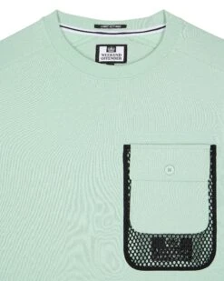 Weekend Offender Adiel Mesh Pocket Sweatshirt Mint Tea Green -Warm Knit Wear Sales SWAW2316 ADIEL MINT TEA 4043