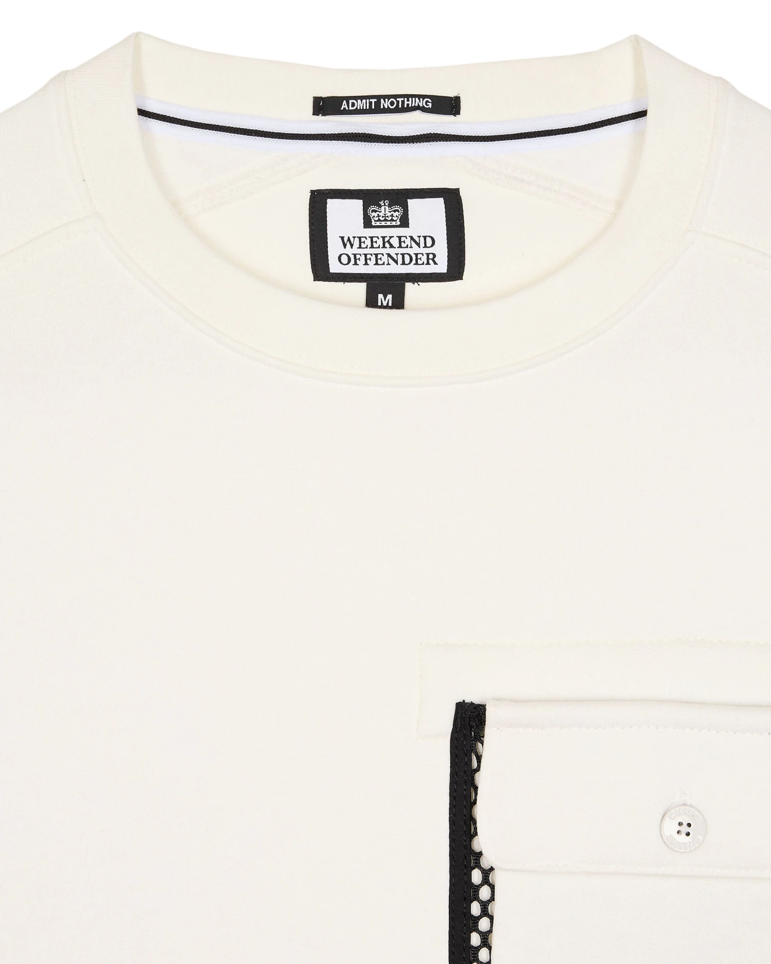 Weekend Offender Adiel Mesh Pocket Sweatshirt Winter White 6 Weekend Offender Adiel Mesh Pocket Sweatshirt Winter White - Image 6