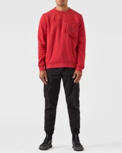 Weekend Offender Avery Sweatshirt Scarlet Red -Warm Knit Wear Sales SWAW2317 AVERY SCARLET 0265 MODEL