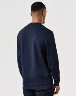 Weekend Offender Ferrer Sweatshirt Navy -Warm Knit Wear Sales SWSS2402 FERRER NAVY 7551