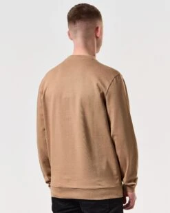 Weekend Offender Vega Sweatshirt Cognac Brown -Warm Knit Wear Sales SWSS2404 VEGA COGNAC 6338 MODEL