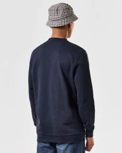Weekend Offender Vega Sweatshirt Navy -Warm Knit Wear Sales SWSS2404 VEGA NAVY 4446 MODEL