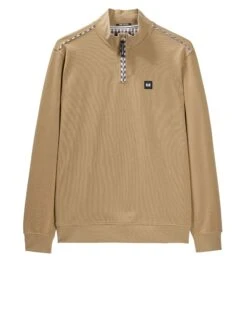 Weekend Offender Matisa Quarter Zip Sweatshirt Cognac Brown