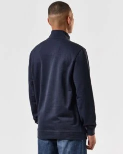 Weekend Offender Matisa Quarter Zip Sweatshirt Navy -Warm Knit Wear Sales SWSS2405 MATISA NAVY 4436 MODEL