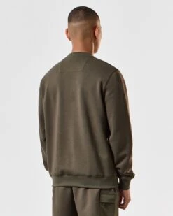 Weekend Offender Paraiso Sweatshirt Castle Green -Warm Knit Wear Sales SWSS2409 PARAISO CASTLE GREEN 4225 MODEL