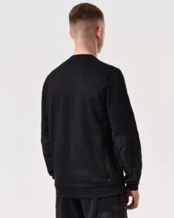 Weekend Offender Sirenko Pocket Sweatshirt Black -Warm Knit Wear Sales SWSS2410 SIRENKO BLACK 6433 MODEL