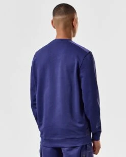 Weekend Offender F Bomb Sweatshirt Bright Navy -Warm Knit Wear Sales SWSS2410 SIRENKO BRIGHT NAVY 4354 MODEL