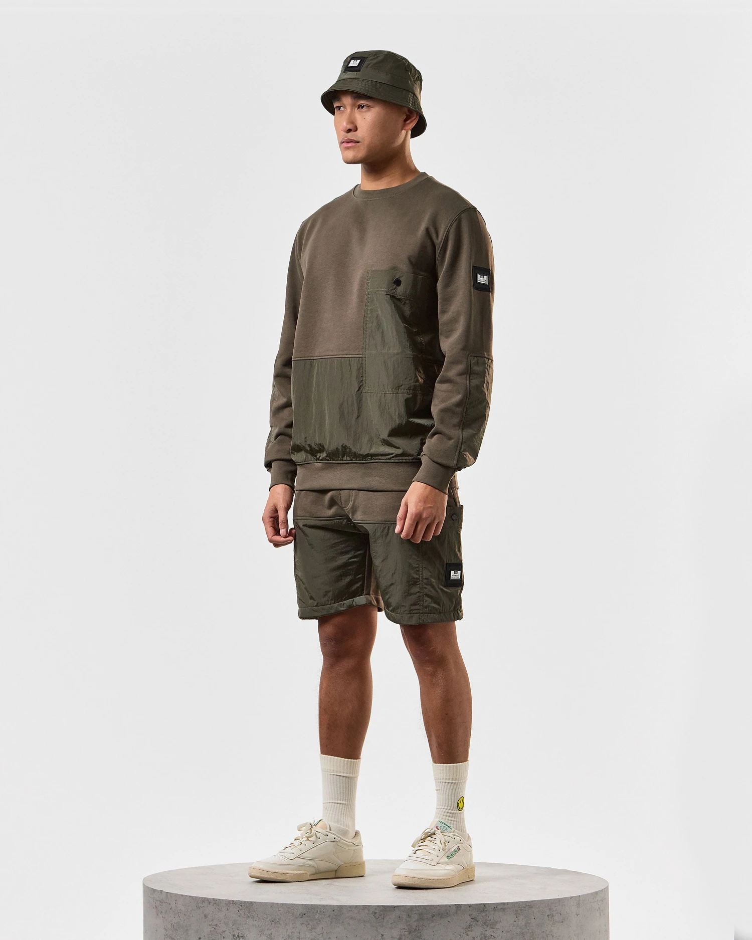Weekend Offender Azeez Parachute Pocket Shorts Castle Green 2 Weekend Offender Azeez Parachute Pocket Shorts Castle Green - Image 2
