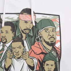 Weekend Offender Wire Graphic Hoodie White -Warm Knit Wear Sales THE WIRE HOOD WHITE DETAIL 3