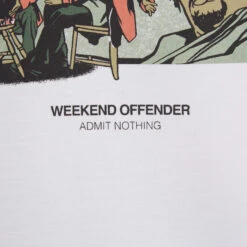 Weekend Offender Wire Graphic Sweatshirt White -Warm Knit Wear Sales THE WIRE SWEAT WHITE DETAIL 1