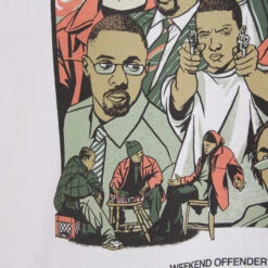 Weekend Offender Wire Graphic T-Shirt White -Warm Knit Wear Sales THE WIRE TEE WHITE DETAIL 2