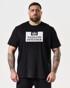 Weekend Offender Prison Classic T-Shirt Black - Plus Size -Warm Knit Wear Sales TSAW2204X PRISON BLACK 8096 PLUS