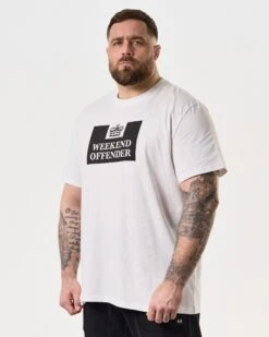 Weekend Offender Prison Classic T-Shirt White - Plus Size -Warm Knit Wear Sales TSAW2204X PRISON WHITE 8261 PLUS