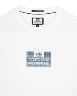 Weekend Offender Dygas T-Shirt White/Blue House Check -Warm Knit Wear Sales TSAW23 03 DYGAS WHITE 1893