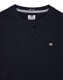 Weekend Offender Mahoney Long Sleeve T-Shirt Navy -Warm Knit Wear Sales TSAW2308 MAHONEY NAVY 0115