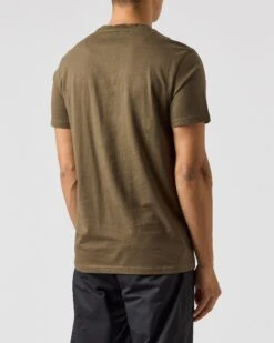 Weekend Offender Lens Mesh Pocket T-Shirt Dark Green -Warm Knit Wear Sales TSAW2311 LENS DARK GREEN 0691 MODEL