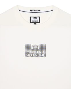 Weekend Offender Dygas T-Shirt Winter White/House Check -Warm Knit Wear Sales TSAW303 DYGAS WINTER WHITE HOUSE CHECK 0926