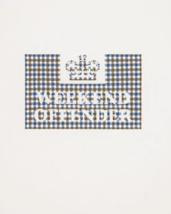 Weekend Offender Dygas T-Shirt Winter White/House Check -Warm Knit Wear Sales TSAW303 DYGAS WINTER WHITE HOUSE CHECK 0927