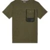Weekend Offender Lens Mesh Pocket T-Shirt Dark Green