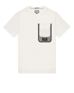 Weekend Offender Lens Mesh Pocket T-Shirt Winter White