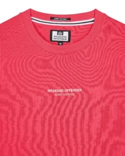 Weekend Offender Millergrove T-Shirt Anthurium Pink/Nectar Pink -Warm Knit Wear Sales TSS2402 MILLERGROVE ANTHURIUM NECTAR 3416