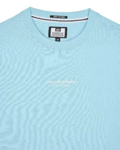 Weekend Offender Millergrove T-Shirt Saltwater Blue/White -Warm Knit Wear Sales TSS2402 MILLERGROVE SALTWATER WHITE 3423
