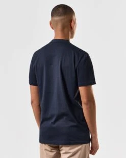 Weekend Offender Manuel T-Shirt Navy -Warm Knit Wear Sales TSS2405 MANUEL NAVY 4501 MODEL