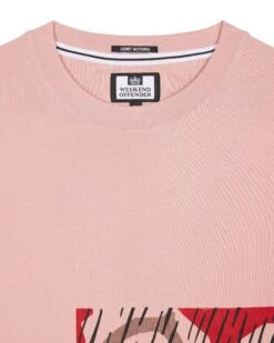 Weekend Offender Noosa T-Shirt Blaze Red Rain Camo -Warm Knit Wear Sales TSS2410 NOOSA BLAZE RAIN CAMO 0421