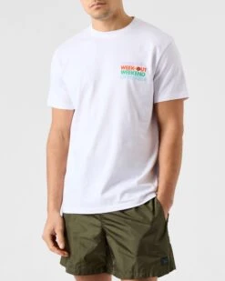 Weekend Offender Week In Week Out Graphic T-Shirt White -Warm Knit Wear Sales TSSS2316 WEEK IN WEEK OUT WHITE 4321