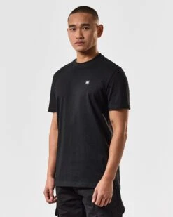 Weekend Offender Cannon Beach T-Shirt Black -Warm Knit Wear Sales TSSS2401 CANNON BEACH BLACK 4031 MODEL