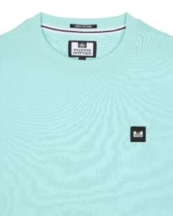 Weekend Offender Cannon Beach T-Shirt Celeste Green -Warm Knit Wear Sales TSSS2401 CANNON BEACH CELESTE 3260