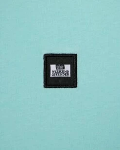 Weekend Offender Cannon Beach T-Shirt Celeste Green -Warm Knit Wear Sales TSSS2401 CANNON BEACH CELESTE 3262