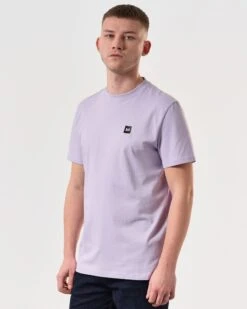 Weekend Offender Cannon Beach T-Shirt Periwinkle -Warm Knit Wear Sales TSSS2401 CANNON BEACH PERIWINKLE 6155 MODEL